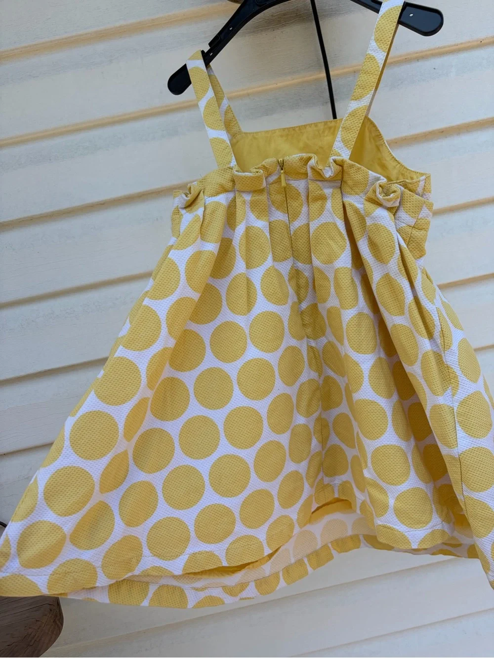 Gymboree Yellow Polka Dot Sundress with Flower Accent